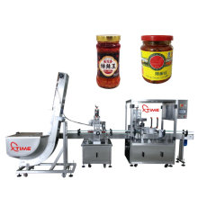 Sauce / ketchup remplissage de plafonnement de la ligne de production d&#39;étiquetage